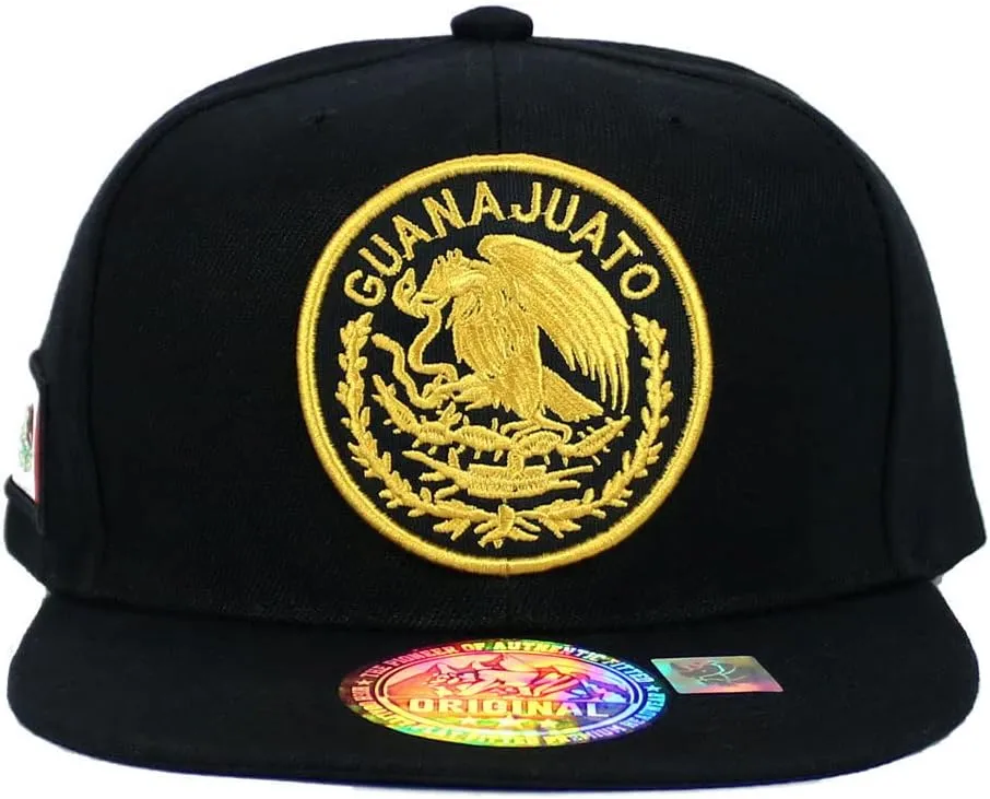 Mexican Hat Mexico State Federal Logo Embroidered Snapback Flat Bill Baseball Cap