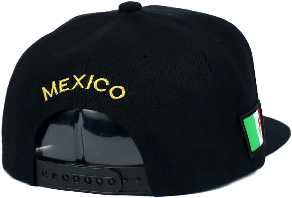 Mexican Hat Mexico State Federal Logo Embroidered Snapback Flat Bill Baseball Cap