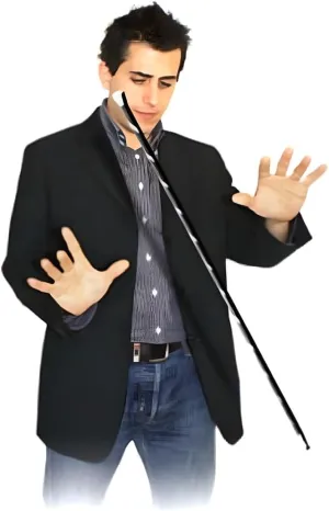 MilesMagic Magician's Dancing in Air Wand Floating 34'' Balanced Cane Levitation Magic Trick