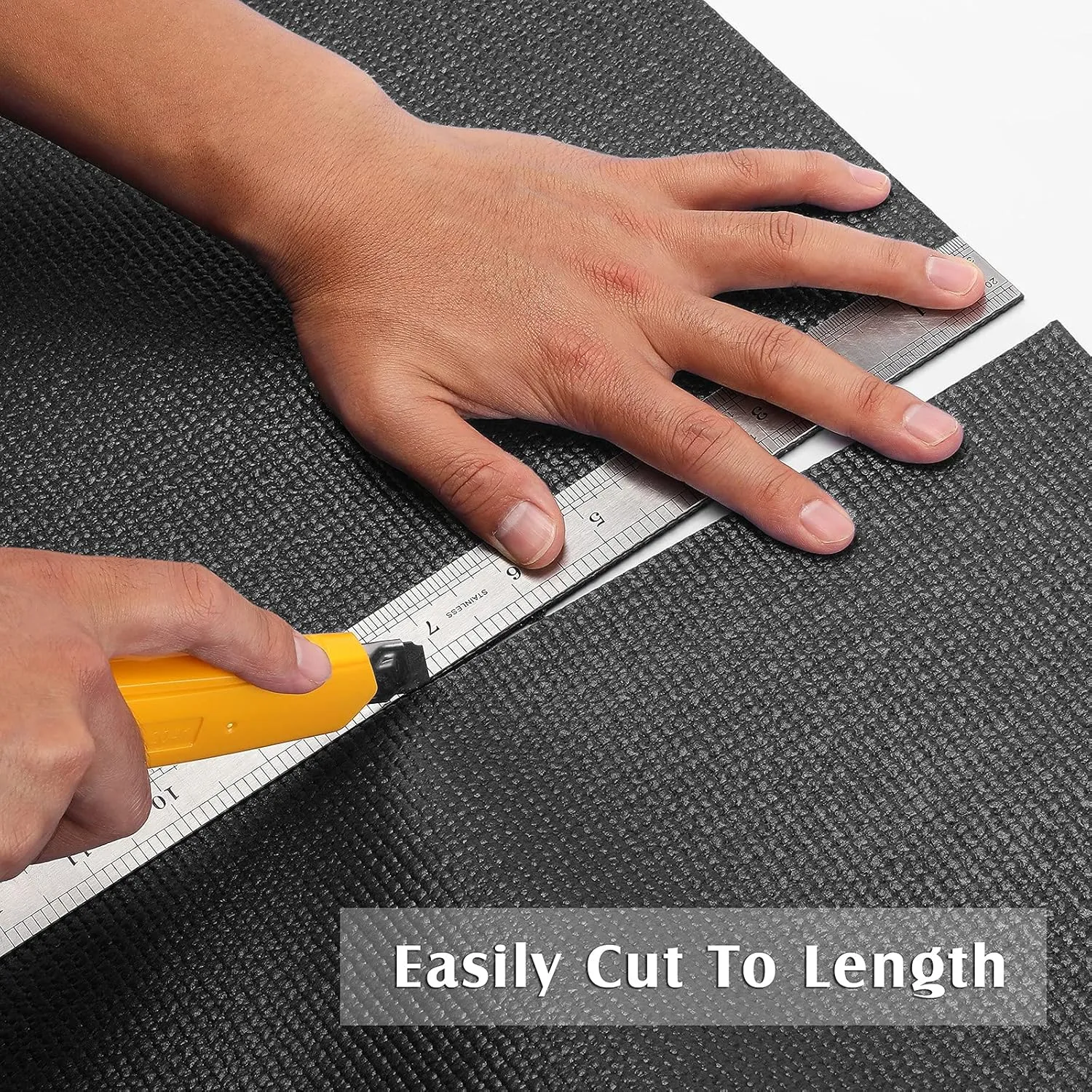 MIXPOWER Professional Tool Box Liner and Drawer Liner,Easy Cut Non-Slip Foam Rubber Toolbox Drawer Liner Mat - Adjustable Thick Cabinet Liners,Black,16 inch (Wide) x 16 feet (Long)