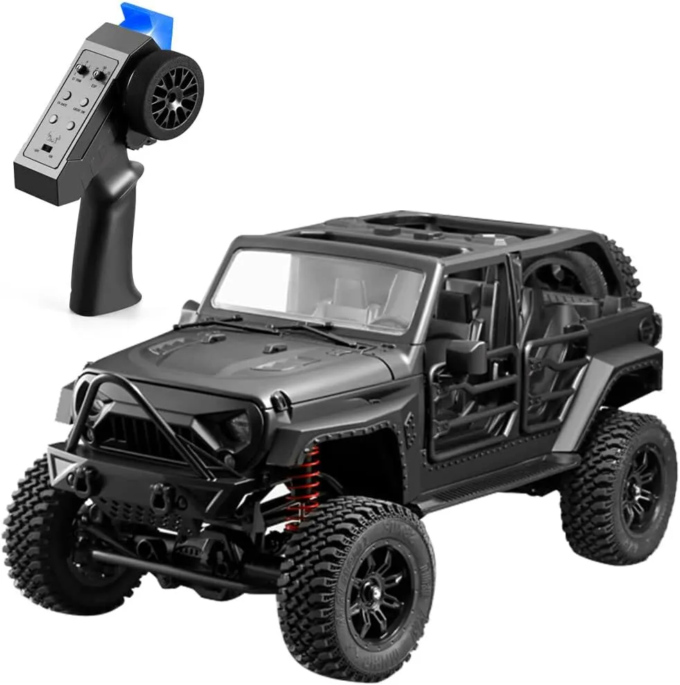 MN-128 Electric RC Climbing Car, 1/12 Scale 2.4GHz 4WD RC Car with LED Light, RC Off-Road Vehicle Toy for Enthusiasts - RTR