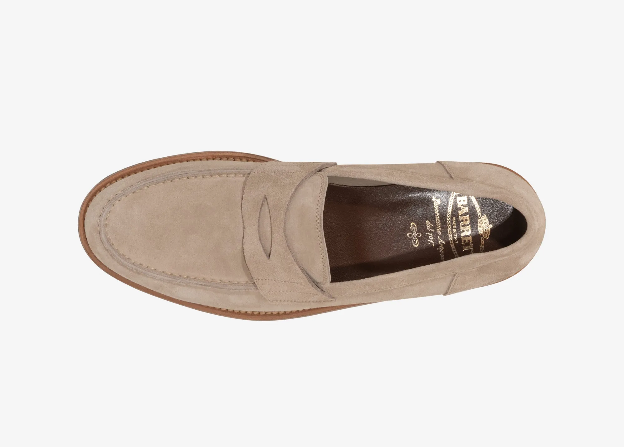 Mocassino college in suede beige