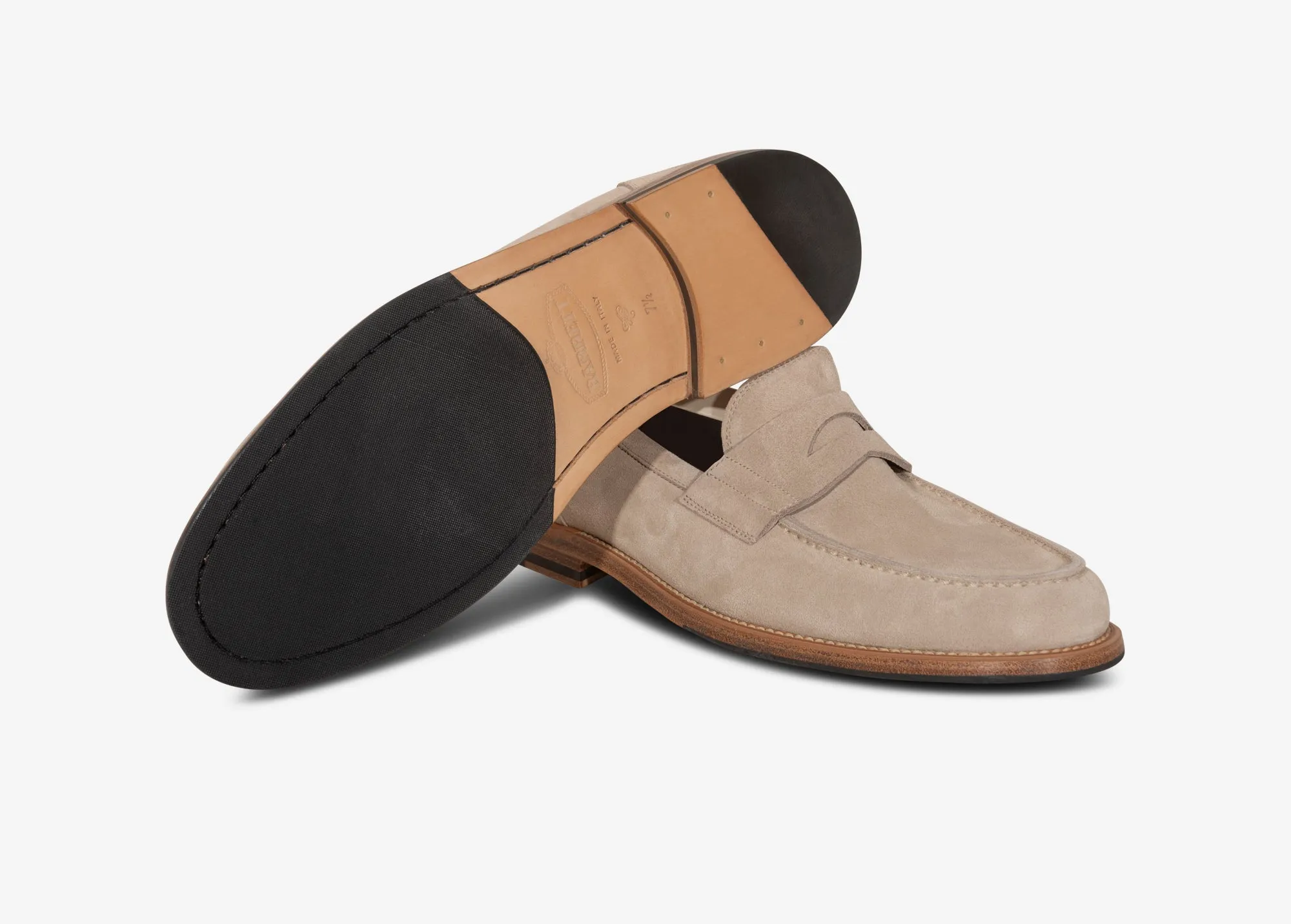 Mocassino college in suede beige