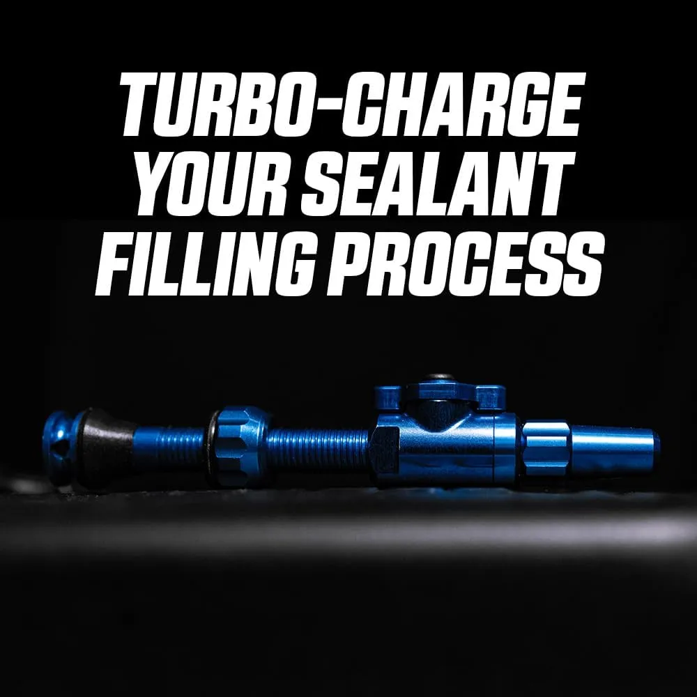 Muc-Off Big Bore Lite Tubeless Valves, Black 35mm - Precision Engineered Dust Caps for Bikes with Revolutionary Airflow Technology - Presta Valve Caps for Tubeless MTB/Road/Gravel Bikes