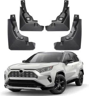 Mud Flaps Fit for Toyota RAV4 2019-2025, OEM Style No Drilling Mud Guards for RAV 4, Mudguard Mudflap Mud Guards Rear Tire Splash Compatible with 2021 2022 2023 2024 Toyota RAV4 Accessories
