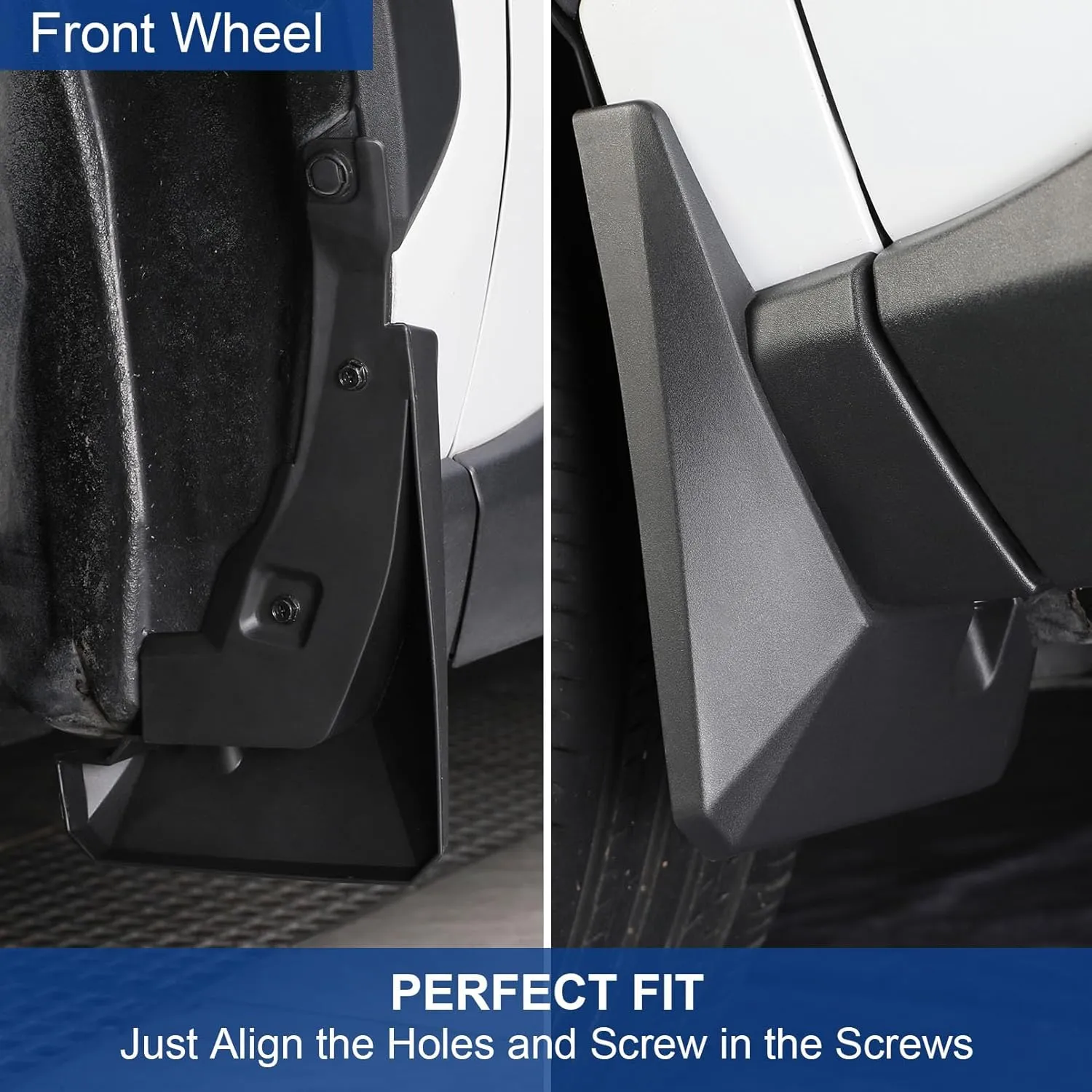Mud Flaps Fit for Toyota RAV4 2019-2025, OEM Style No Drilling Mud Guards for RAV 4, Mudguard Mudflap Mud Guards Rear Tire Splash Compatible with 2021 2022 2023 2024 Toyota RAV4 Accessories