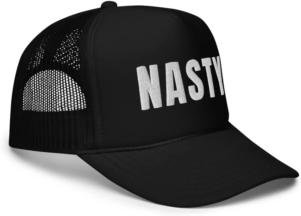Nasty Retro Foam Trucker Hat Slang Girls Be Nasty Gal Embroidered Mesh Snapback Vintage Style Baseball Cap