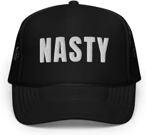 Nasty Retro Foam Trucker Hat Slang Girls Be Nasty Gal Embroidered Mesh Snapback Vintage Style Baseball Cap