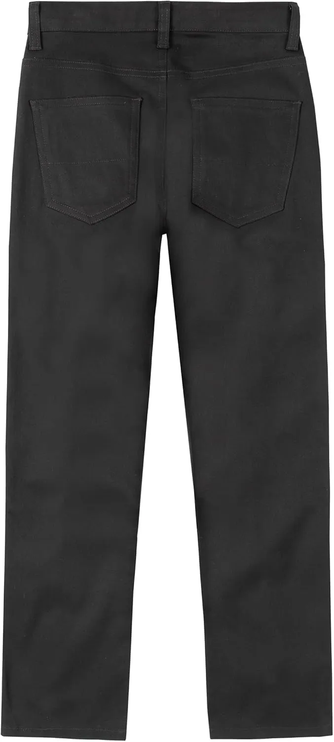 Nautica Boys' Flat Front Stretch Twill Chino Khaki Pant