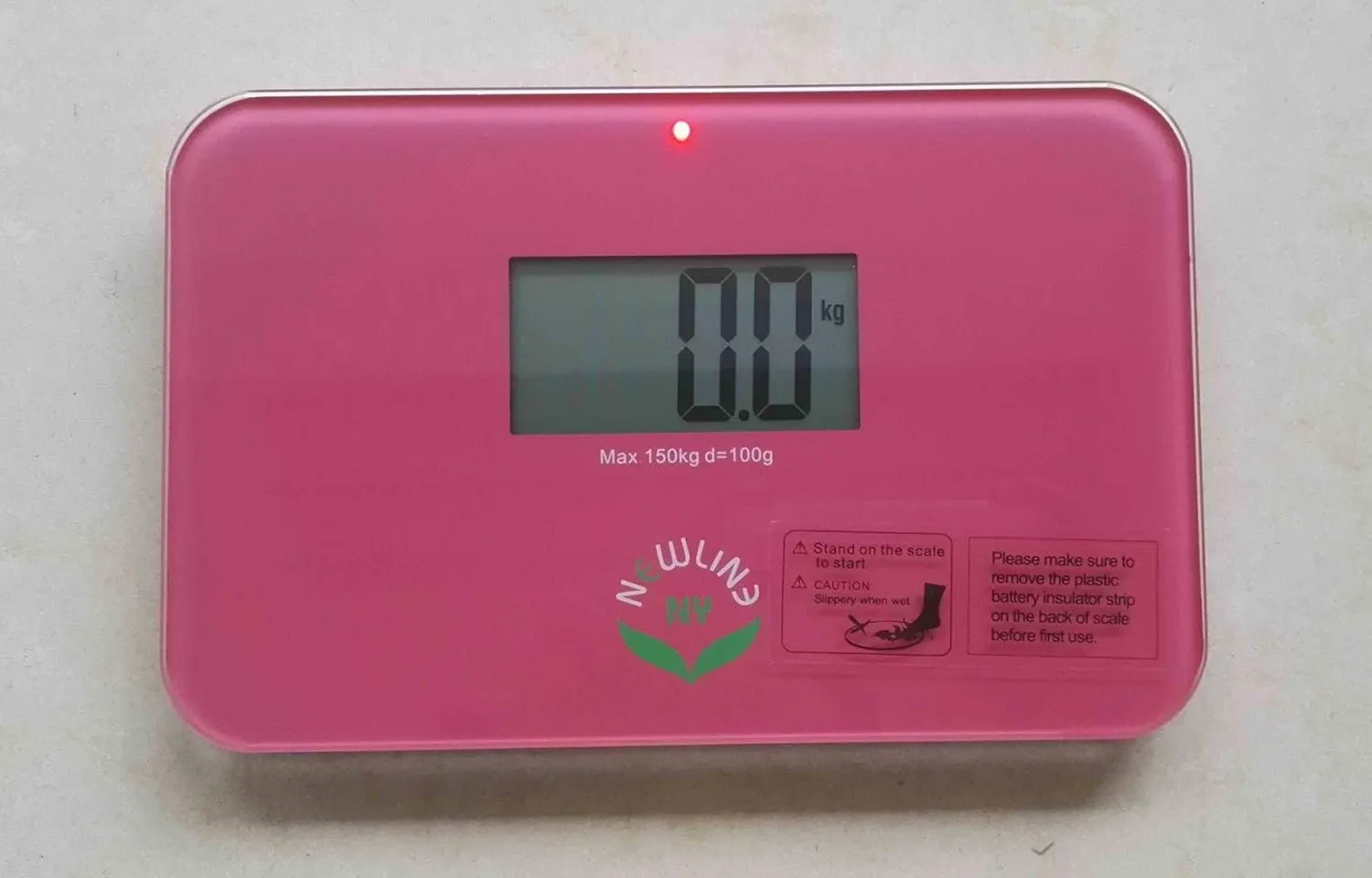 NewlineNY Step-on Super Mini Smallest Travel Bathroom Scale with Protection Sleeve: SBB0638SM-SI(Strawberry Ice) S001MG