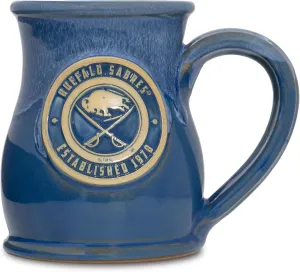 NHL Team 14-oz Two-Tone Tall Belly Mug, Handmade Large Ceramic Coffee Mug with Team Logo for True Fans, Premium Deneen Pottery Made in USA
