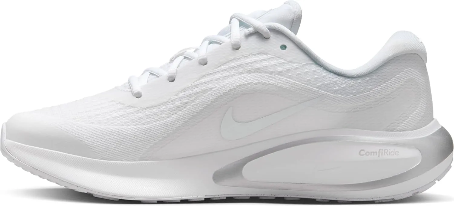 Nike Women's Journey Road Running Shoes Sneaker, White/White-Pure Platinum, 7.5