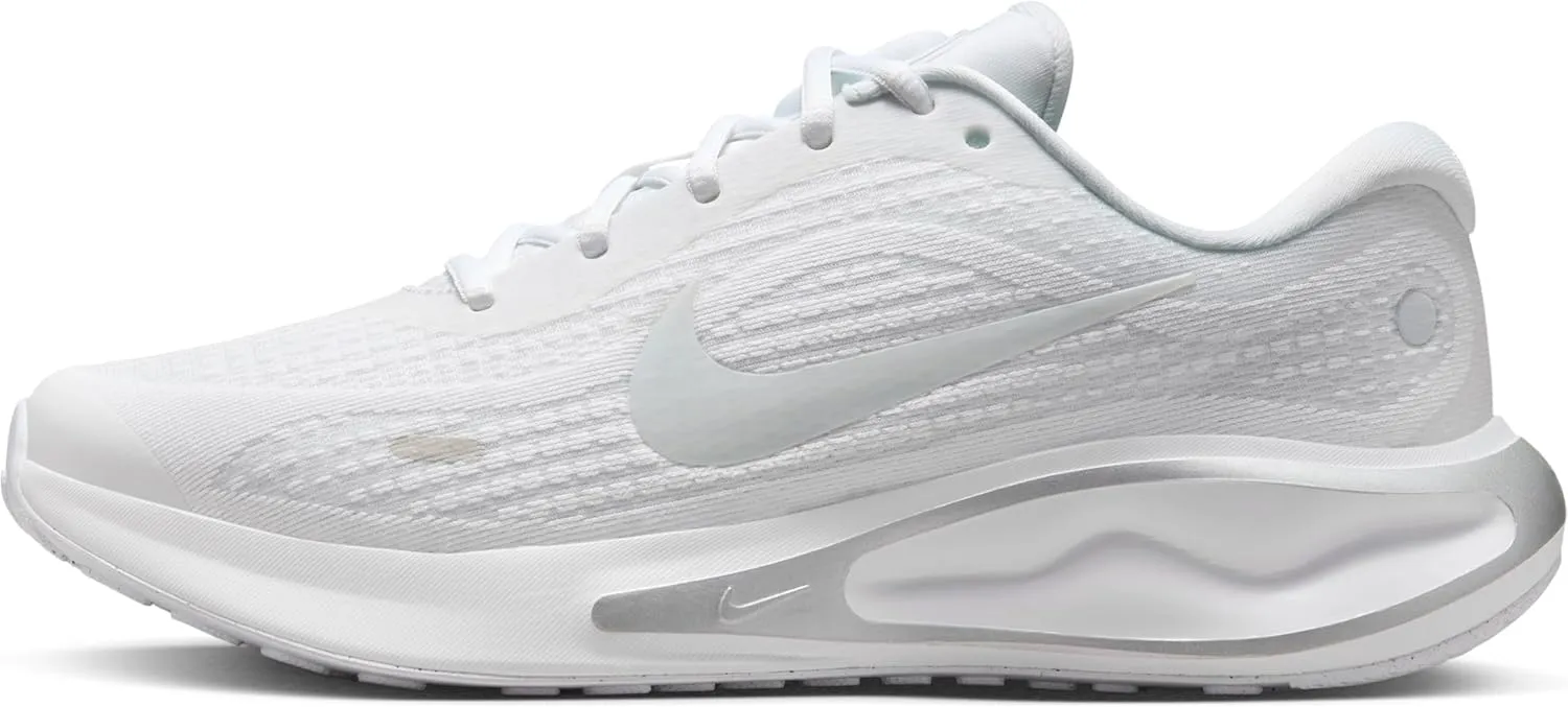Nike Women's Journey Road Running Shoes Sneaker, White/White-Pure Platinum, 7.5