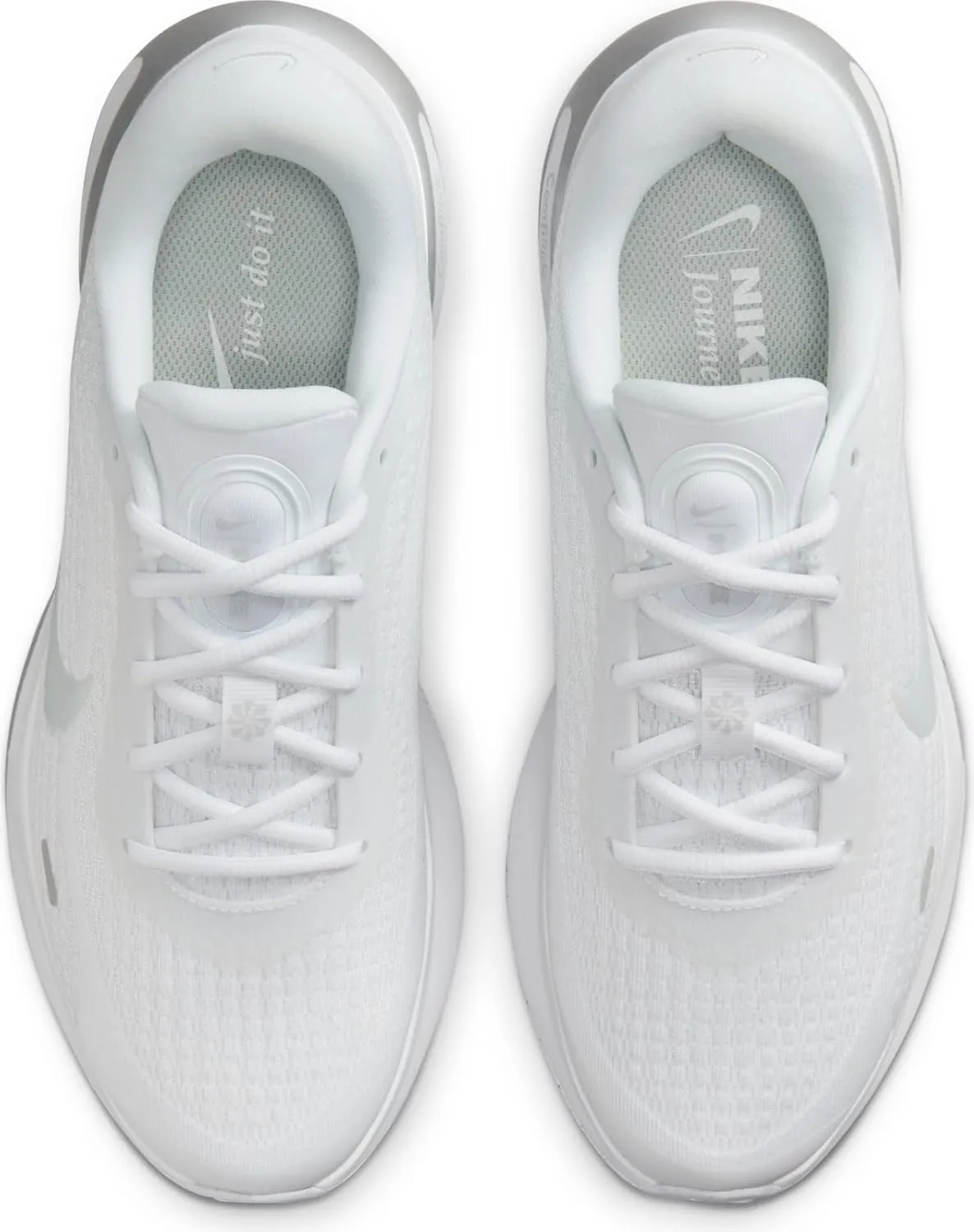 Nike Women's Journey Road Running Shoes Sneaker, White/White-Pure Platinum, 7.5
