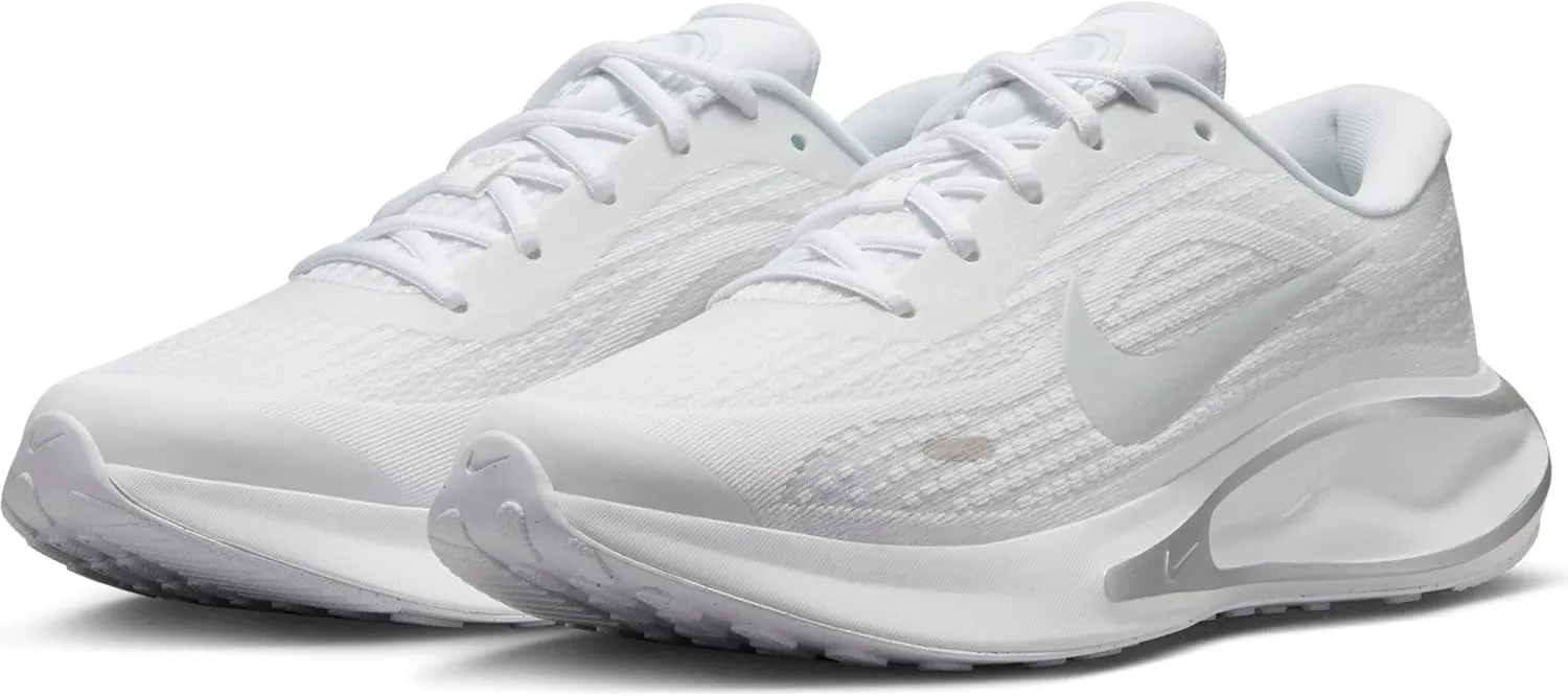 Nike Women's Journey Road Running Shoes Sneaker, White/White-Pure Platinum, 7.5