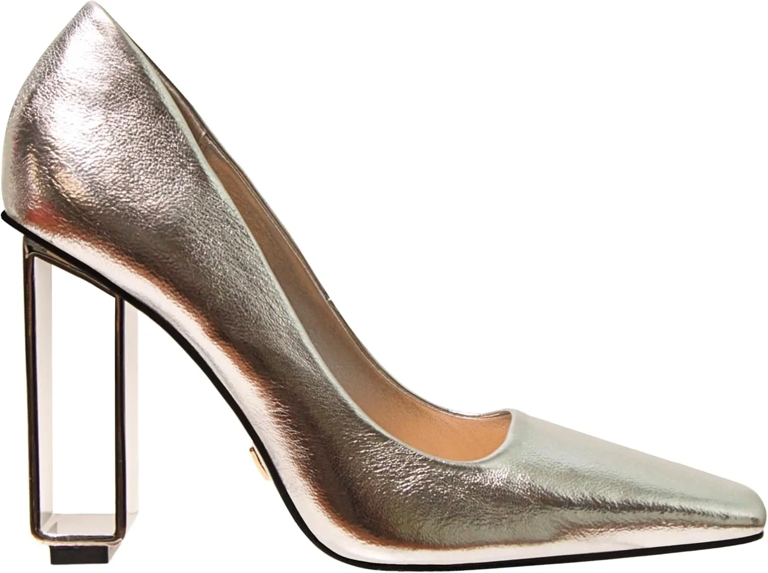 Ninety Union Pandora Geometric Metal Heel Pump