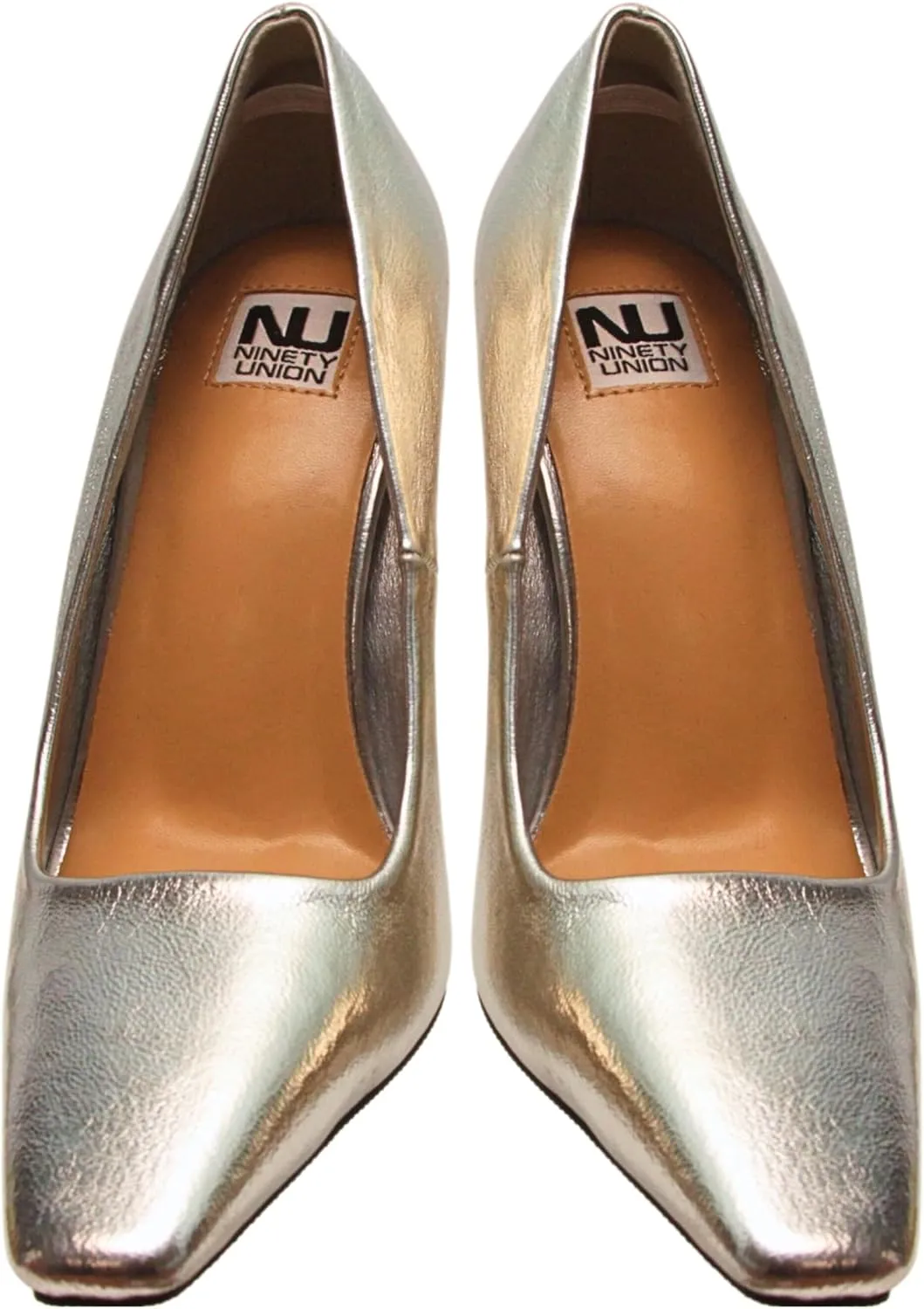 Ninety Union Pandora Geometric Metal Heel Pump