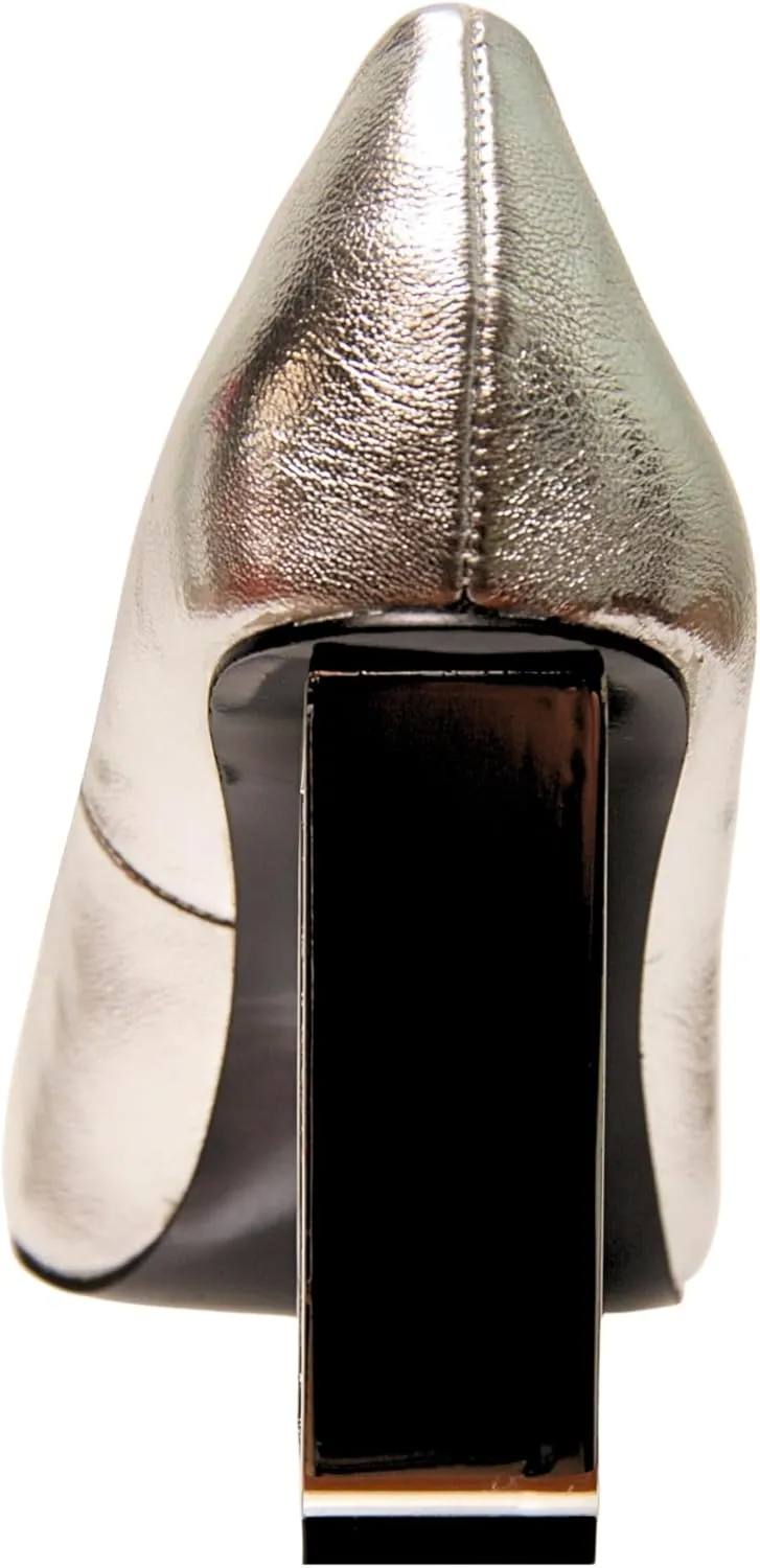 Ninety Union Pandora Geometric Metal Heel Pump