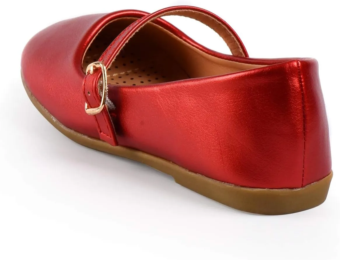 Nova Utopia Toddler Little Girls Dress Ballet Mary Jane Bow Flat Shoes