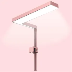 ONF Flat Nano Full Spectrum LED Aquarium Light, Dimmable 7000K / 1300lm, for <10 Gallons Rimless Fish Tanks, Aquatic Plant Growth, Terrarium Spotlight, Potted Plant IP54 Waterproof (Rose Gold)