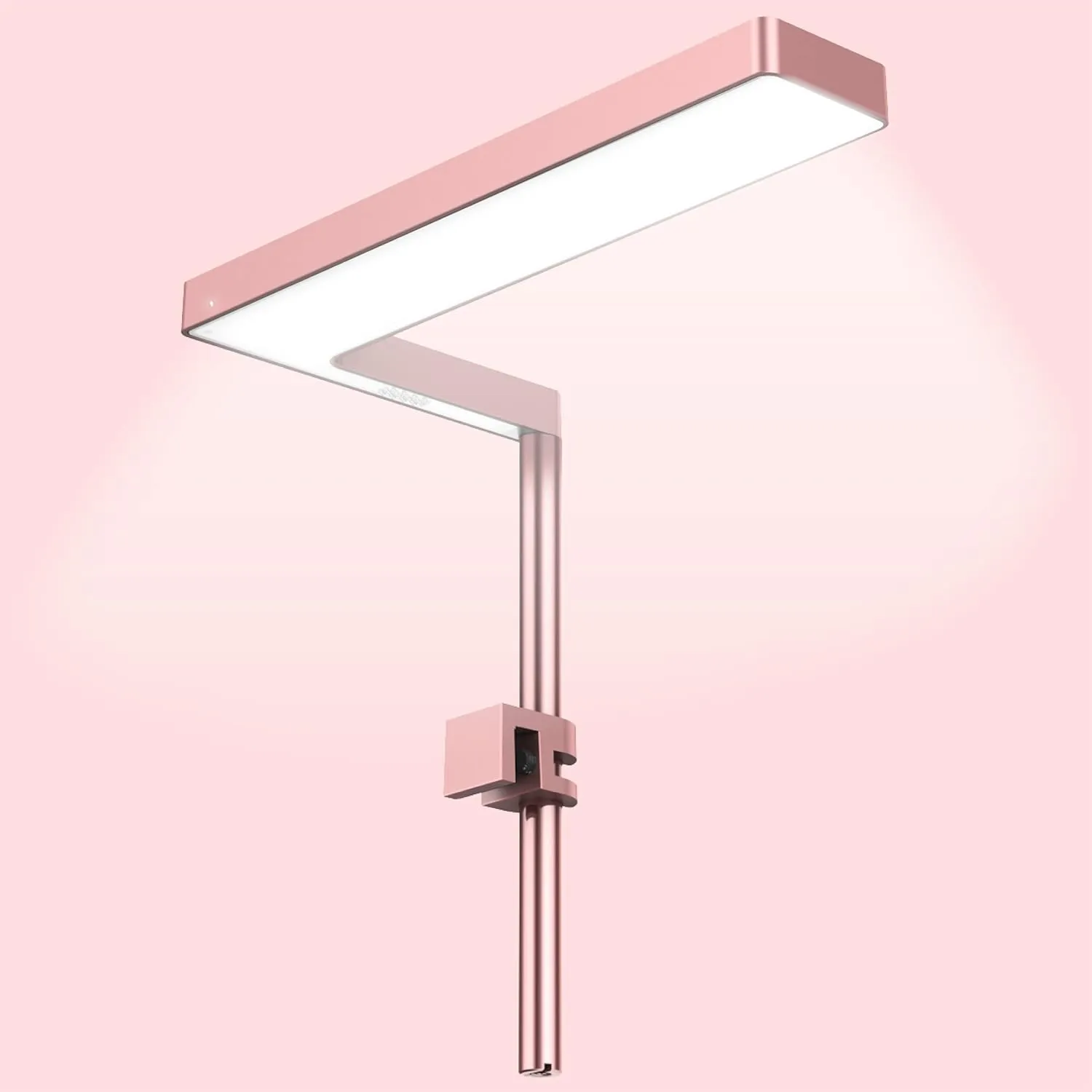 ONF Flat Nano Full Spectrum LED Aquarium Light, Dimmable 7000K / 1300lm, for <10 Gallons Rimless Fish Tanks, Aquatic Plant Growth, Terrarium Spotlight, Potted Plant IP54 Waterproof (Rose Gold)