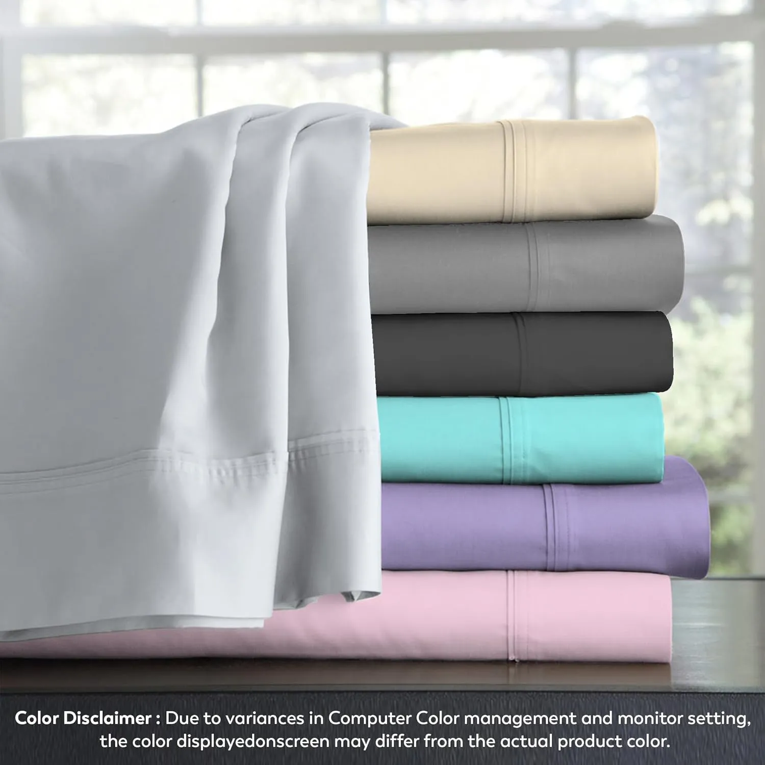 Organic 100% Cotton, Lilac Marble King Size Sheet Set, 4-Piece Deep Pockets Lilac Marble Bed Sheets, Cool & Crisp Percale Sheets for King Size Bed, Easy Fit