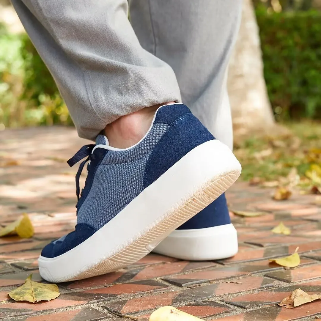 OrthoComfoot Men's Orthopedic Fashion Sneakers for Plantar Fasciitis: Comfortable Orthotic Walking Shoes with Arch Support, Casual Orthotic Flat Feet Shoes for Ankle and Foot Pain Relief