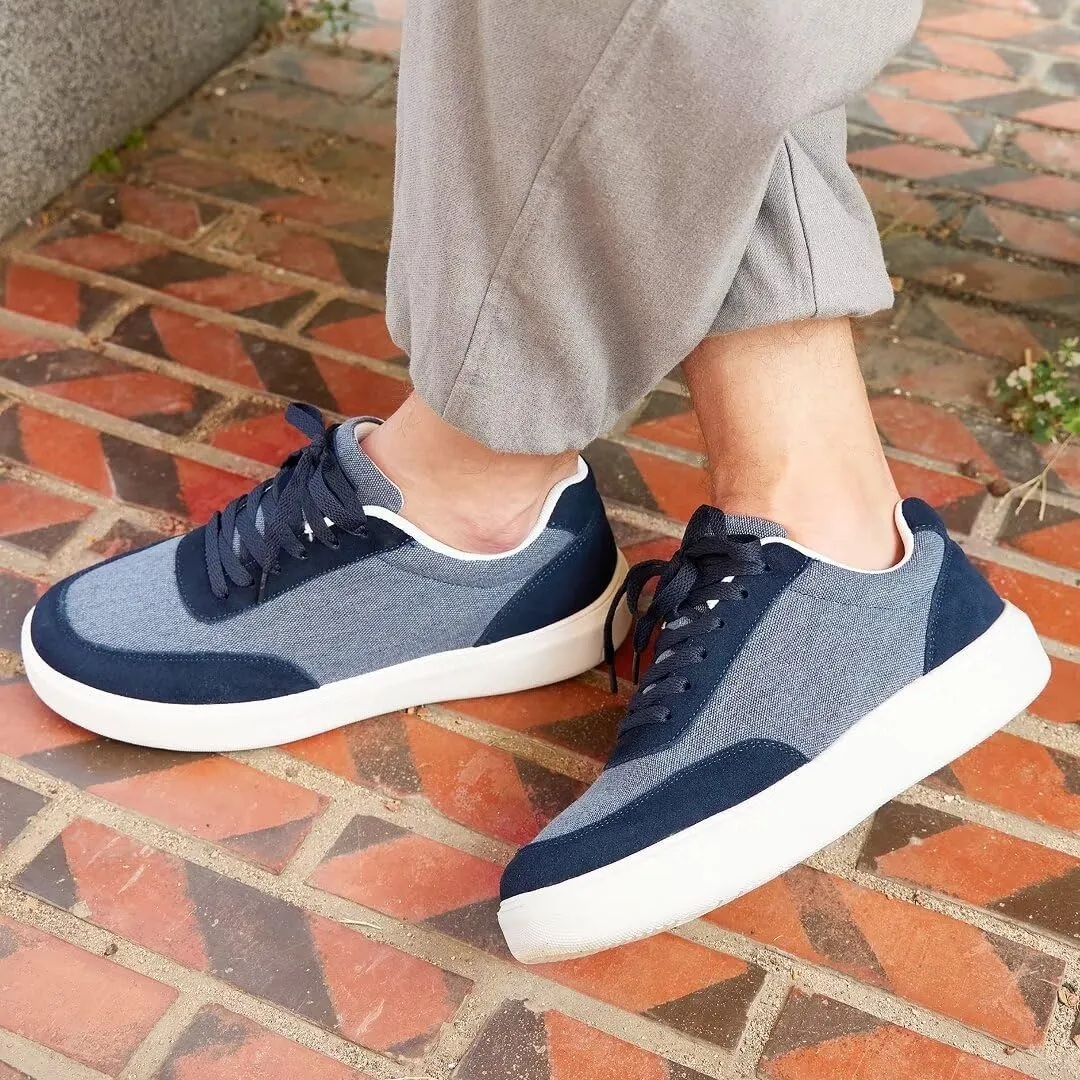 OrthoComfoot Men's Orthopedic Fashion Sneakers for Plantar Fasciitis: Comfortable Orthotic Walking Shoes with Arch Support, Casual Orthotic Flat Feet Shoes for Ankle and Foot Pain Relief