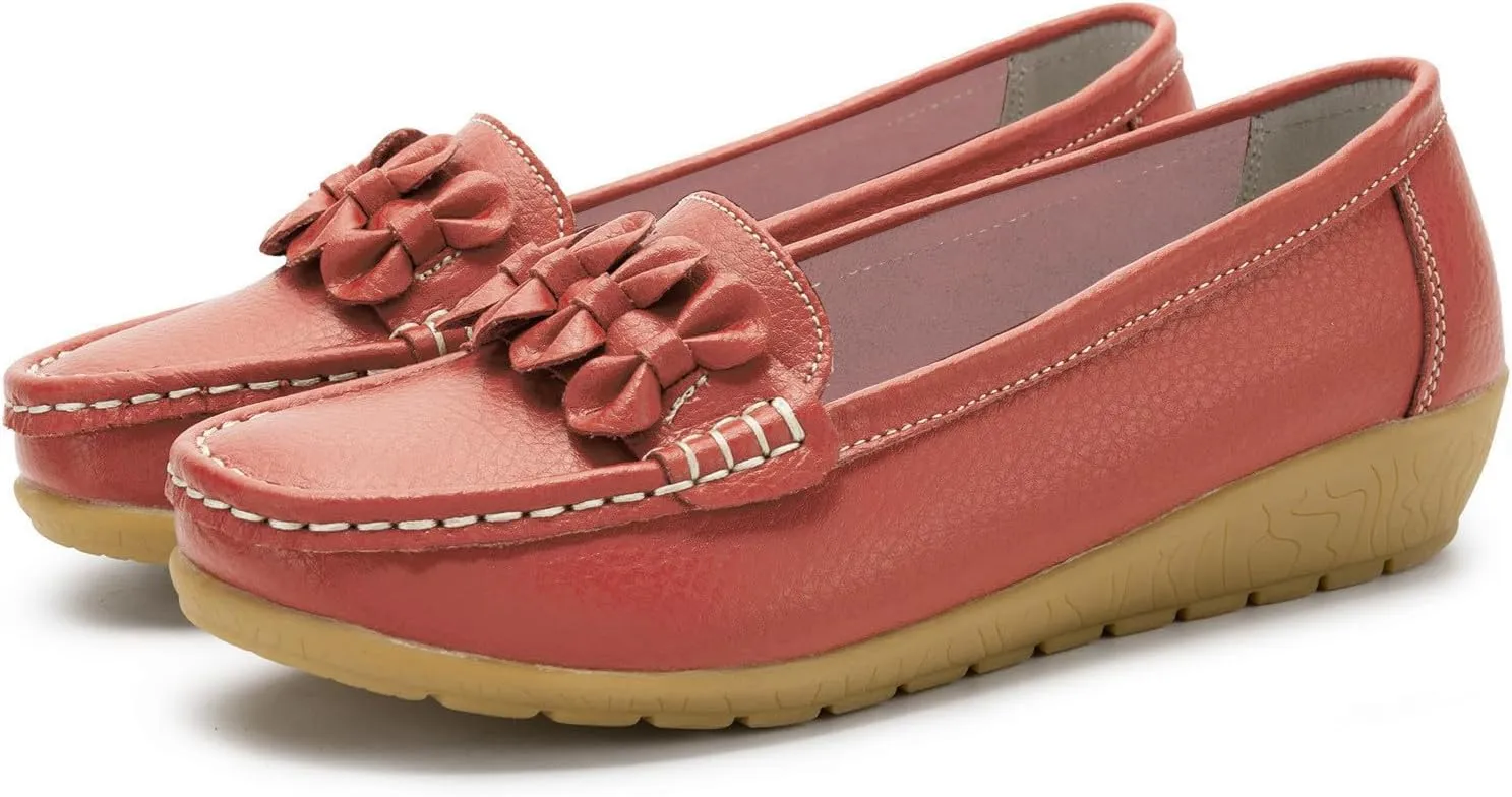 Orthopedic Slip-On Loafers for Women Comfort Dressy Flat Loafers Soft Walking Driving Shoes Business High Arch Shoe