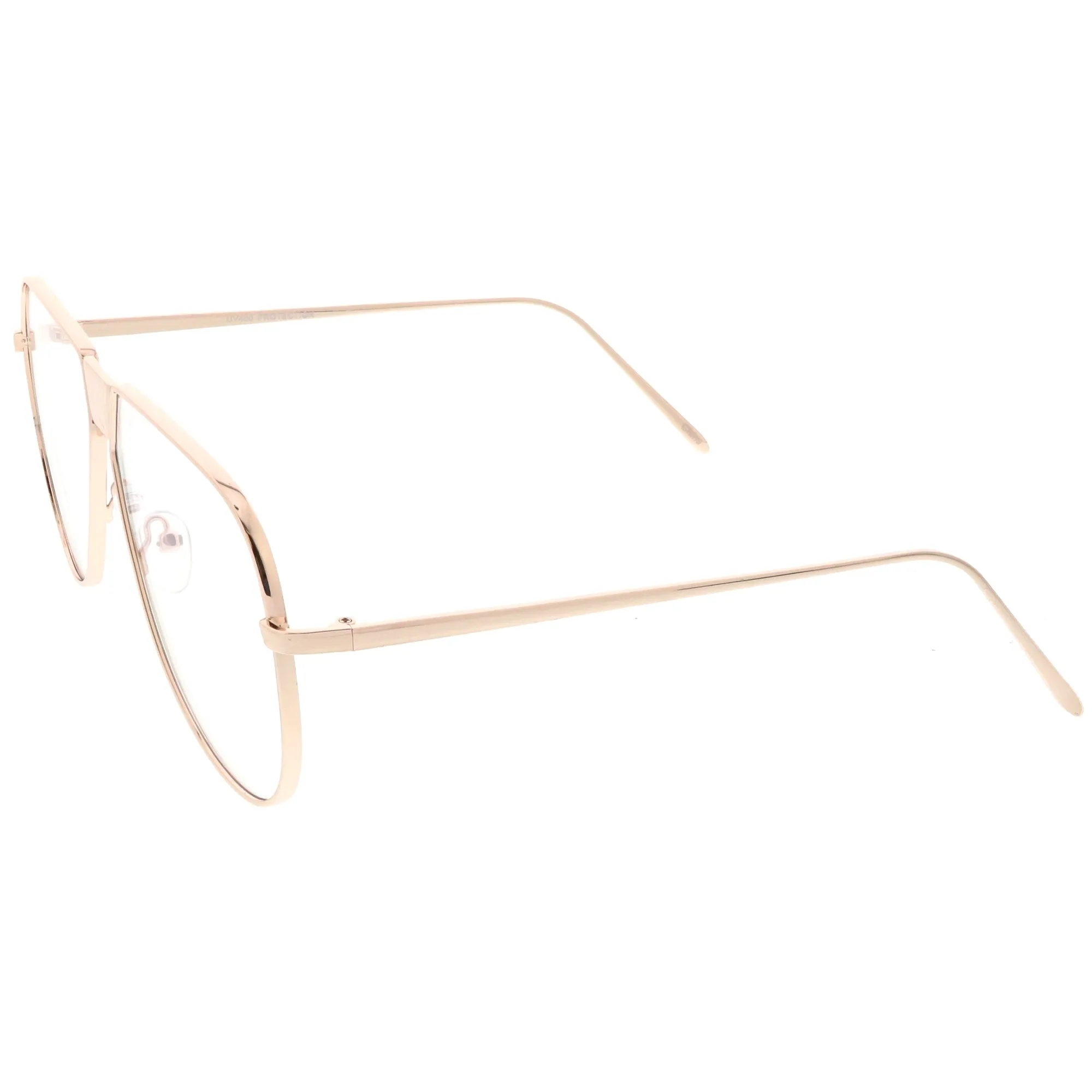 Oversize Retro Clear Lens Flat Top Glasses C350