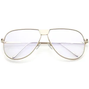 Oversize Retro Clear Lens Flat Top Glasses C350