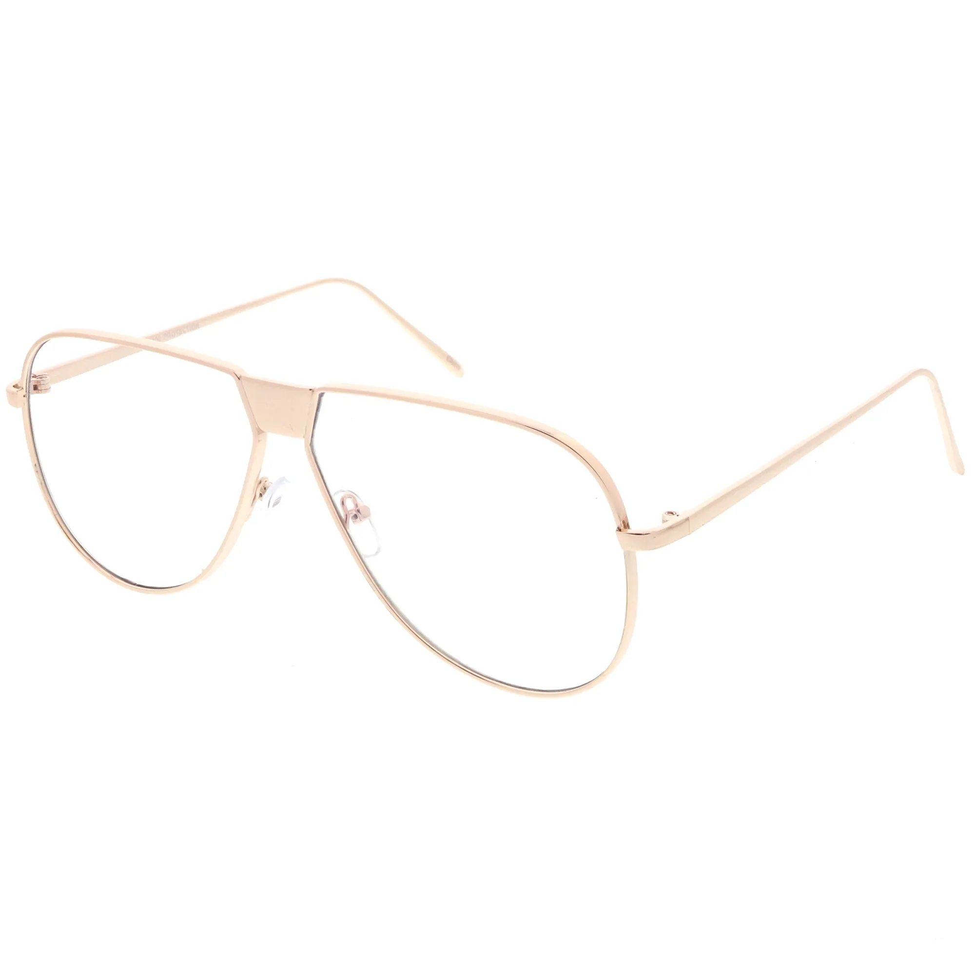 Oversize Retro Clear Lens Flat Top Glasses C350
