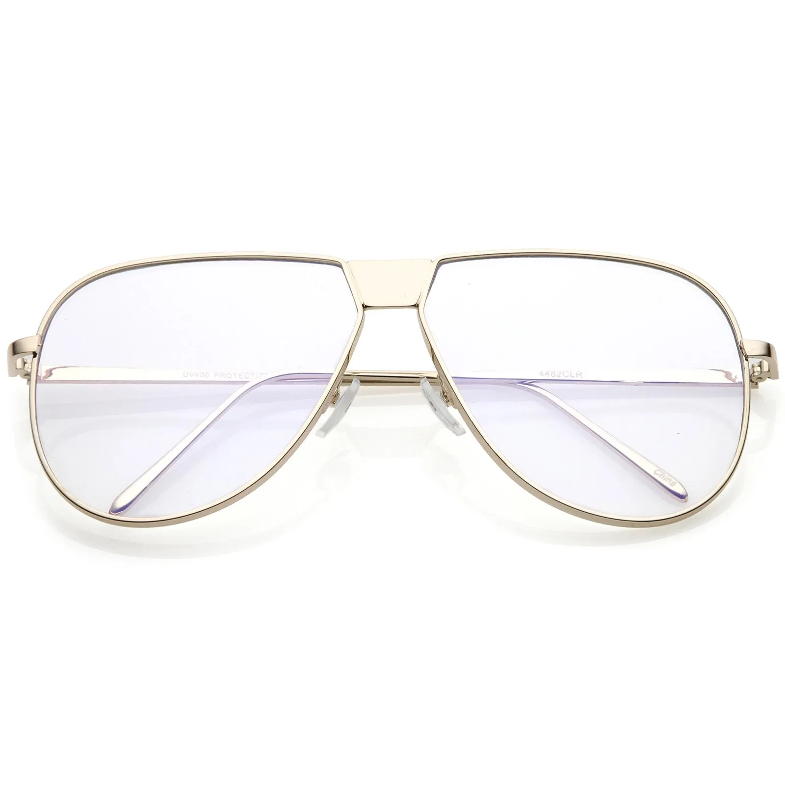 Oversize Retro Clear Lens Flat Top Glasses C350