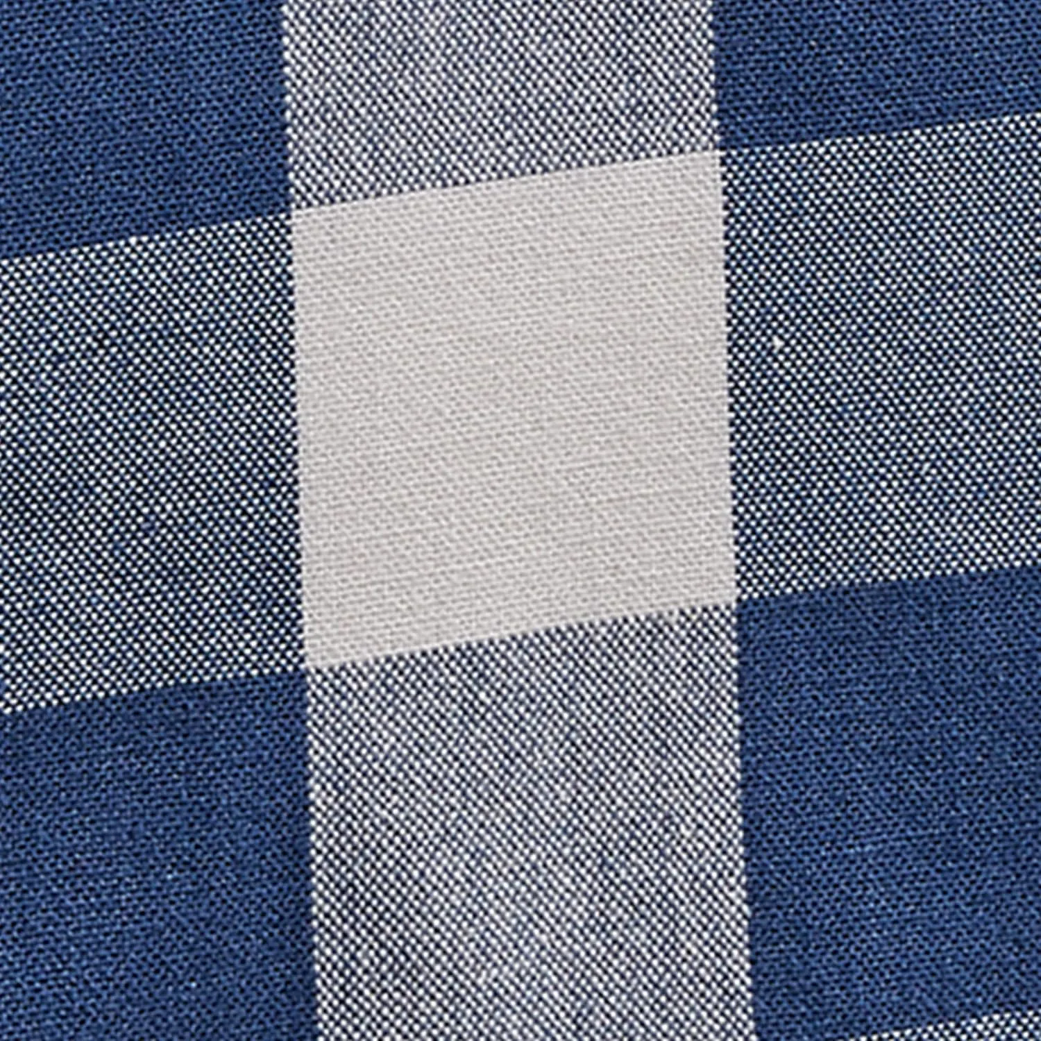 Park Designs Buffalo Check Ruffled China Blue Table Runner 13" x 54"