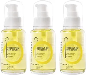 Perfect Hair Coconut & Argan Oil Hairs Serum a Natural Leave In Conditioner Boosted with Vitamin E, Birrea Seed, and silk Protein - Revitalize & Detangle for a Smooth and shiny Look - 50ml (3 Pack)