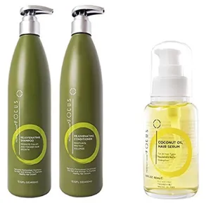 Perfect Hair Growth Shampoo, Conditioner and Oil Bundle - Deep Conditioning Treatment Hydrates & Reduces Frizz While Restoring Natural Hair - All in One Care - (3 Items)