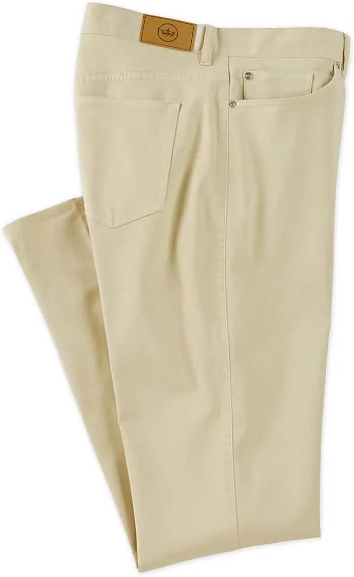 PETER MILLAR Men's Ultimate Stretch Sateen Five-Pocket Pant Sz 42 Light Grey