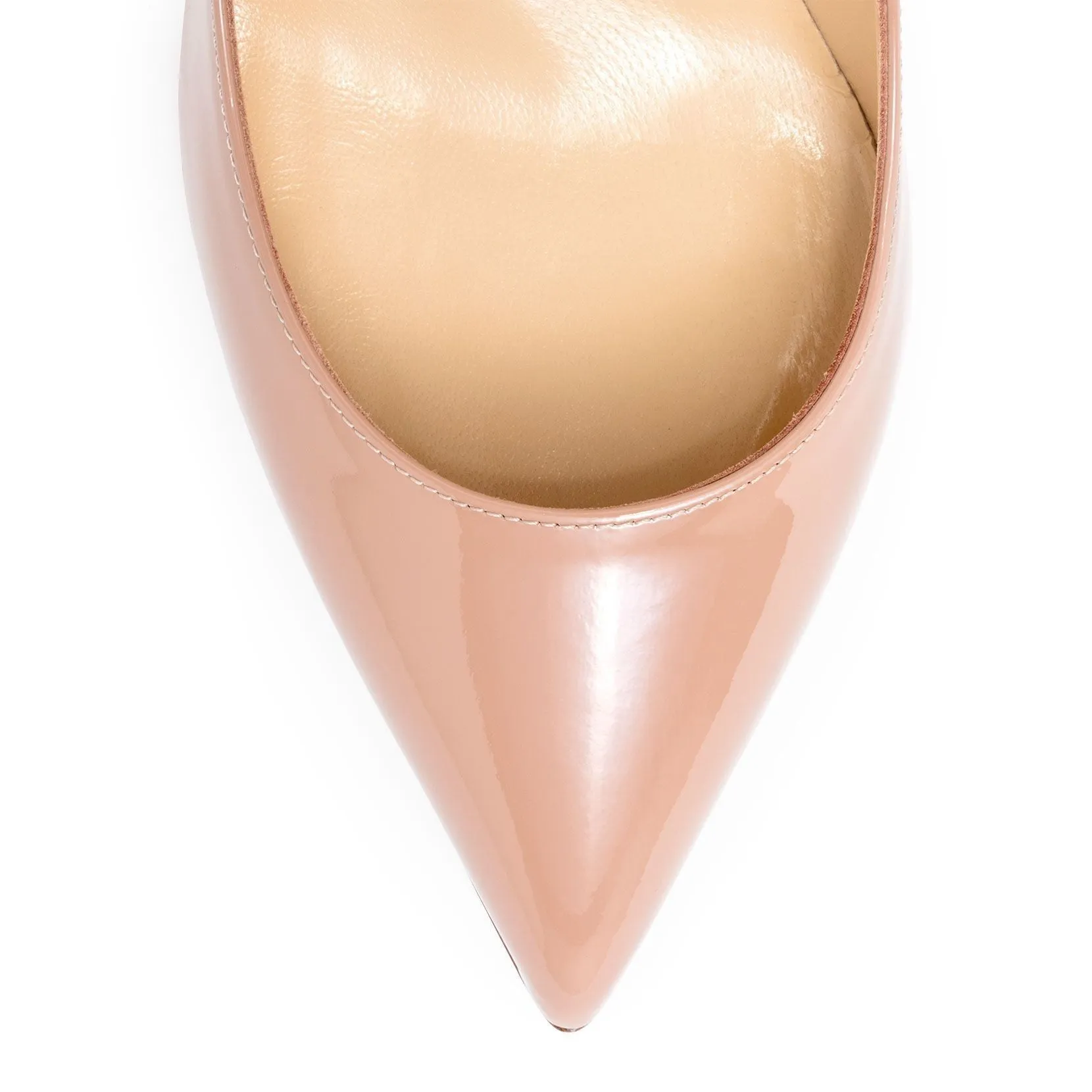 Pigalle Follies 85 beige patent pumps