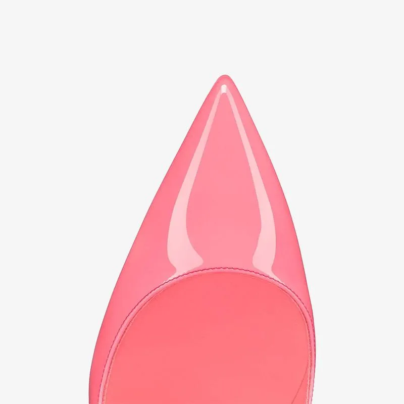 Pink Glossy Patent Leather Pointy Pump