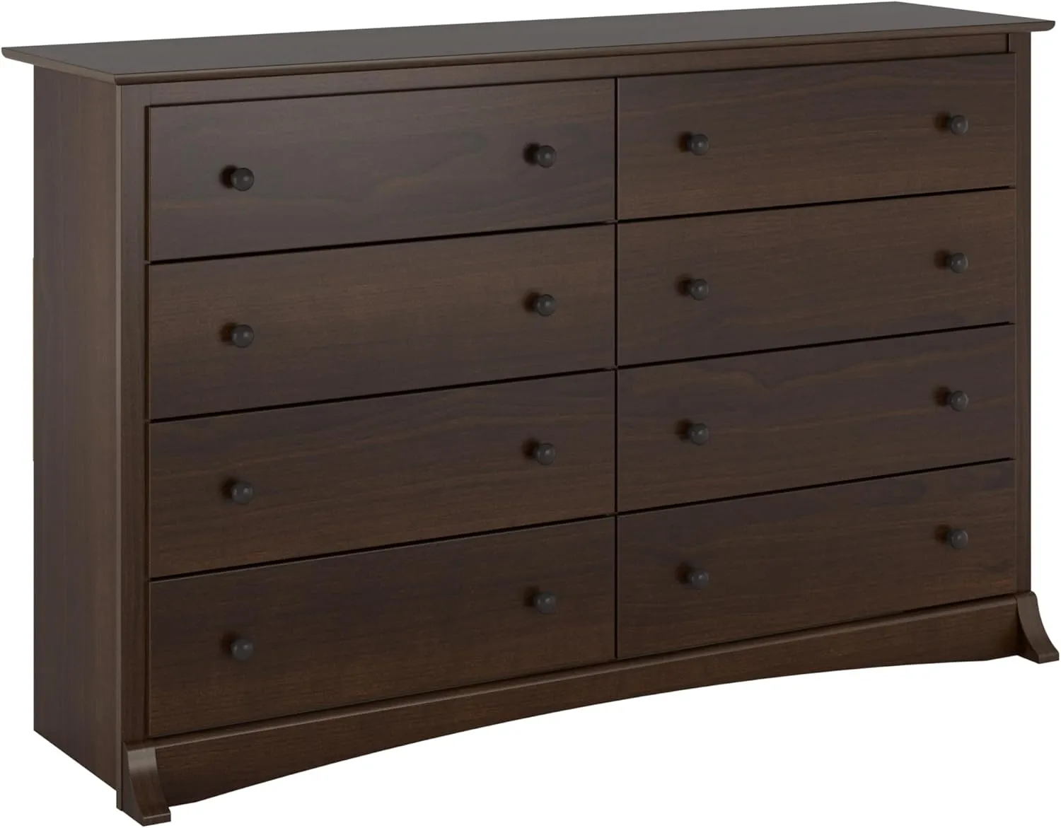 Prepac Sonoma 8 Drawer Double Dresser for Bedroom, Wide Chest of Drawers, Bedroom Furniture, Clothes Storage and Organizer, 17.25" D x 59" W x 37" H, Espresso, EDC-6338