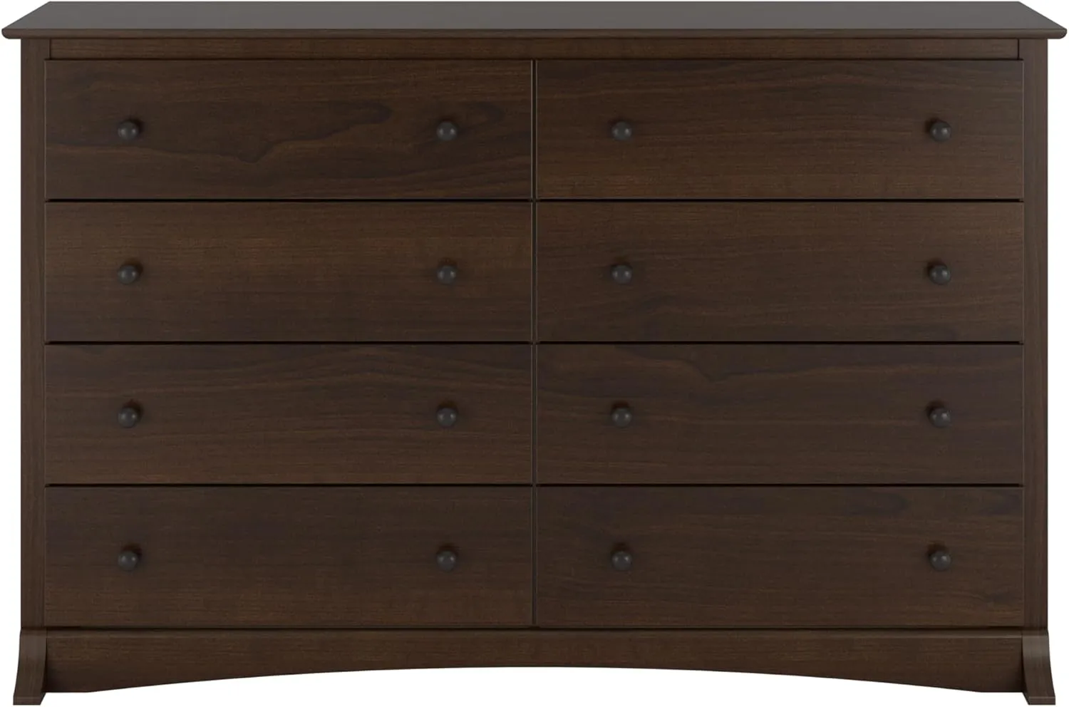 Prepac Sonoma 8 Drawer Double Dresser for Bedroom, Wide Chest of Drawers, Bedroom Furniture, Clothes Storage and Organizer, 17.25" D x 59" W x 37" H, Espresso, EDC-6338
