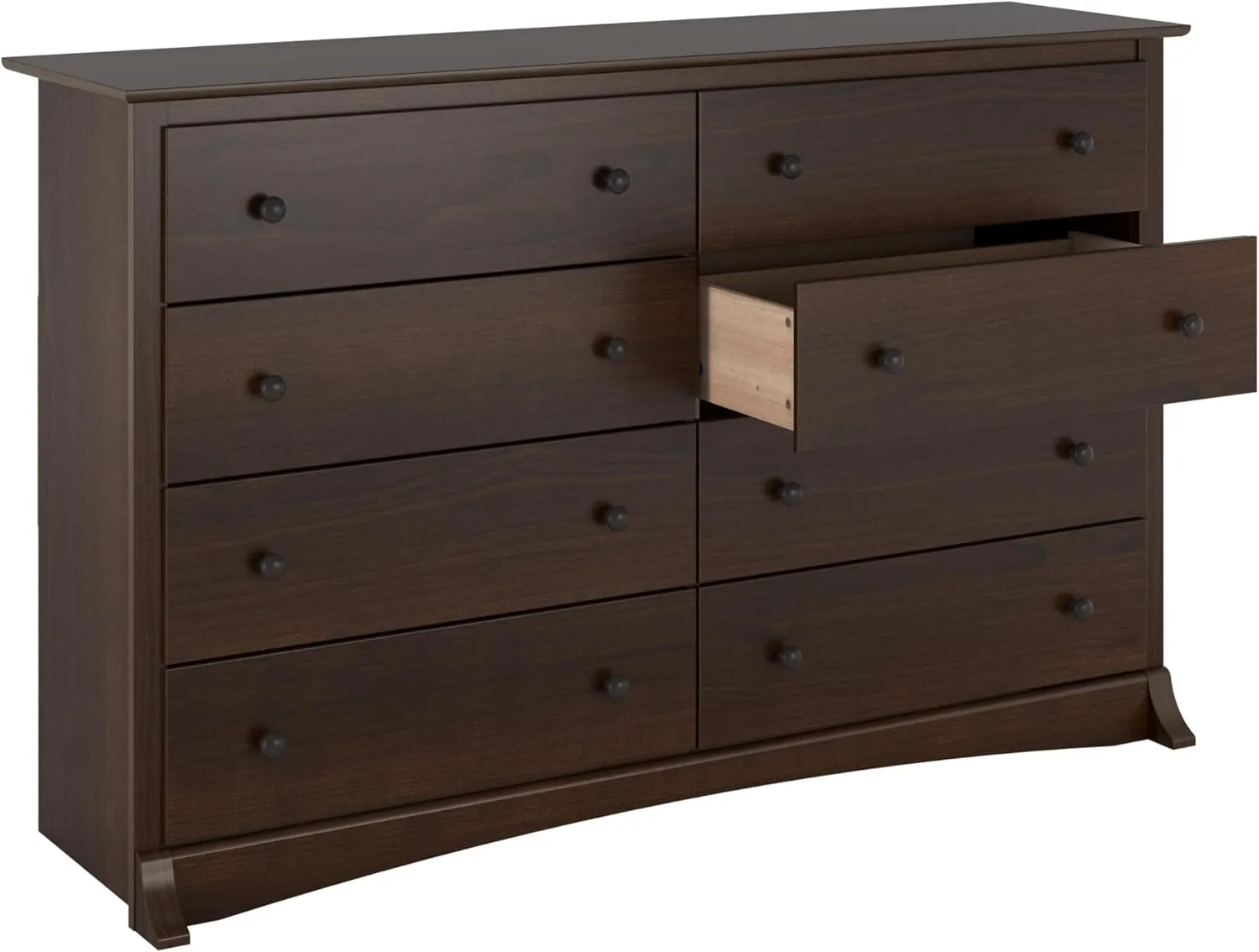 Prepac Sonoma 8 Drawer Double Dresser for Bedroom, Wide Chest of Drawers, Bedroom Furniture, Clothes Storage and Organizer, 17.25" D x 59" W x 37" H, Espresso, EDC-6338