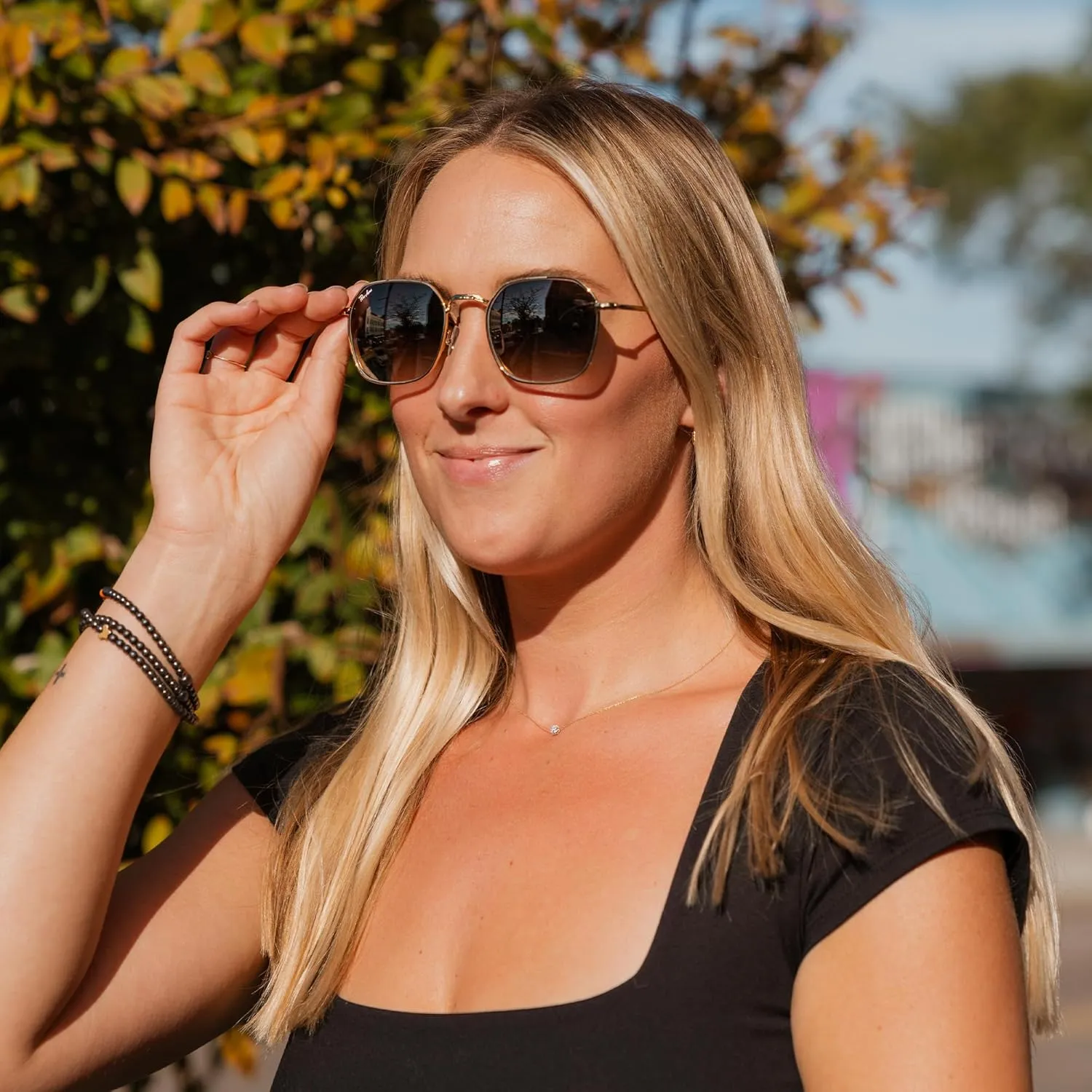 Pro Acme Classic Sunglasses for Women Men Hexagonal Flat Metal Frame Trendy Square Shades Sunglasses 100% Real Glass Lens