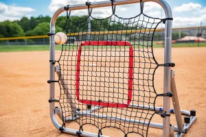 Pro Portable Rebounder 3' x 3' Softball/Baseball Net - Lightweight, Sturdy Rebounder,Portable, Ideal Pitching Net & Baseball Training Equipment. Suitable for Indoor & Outdoor Use