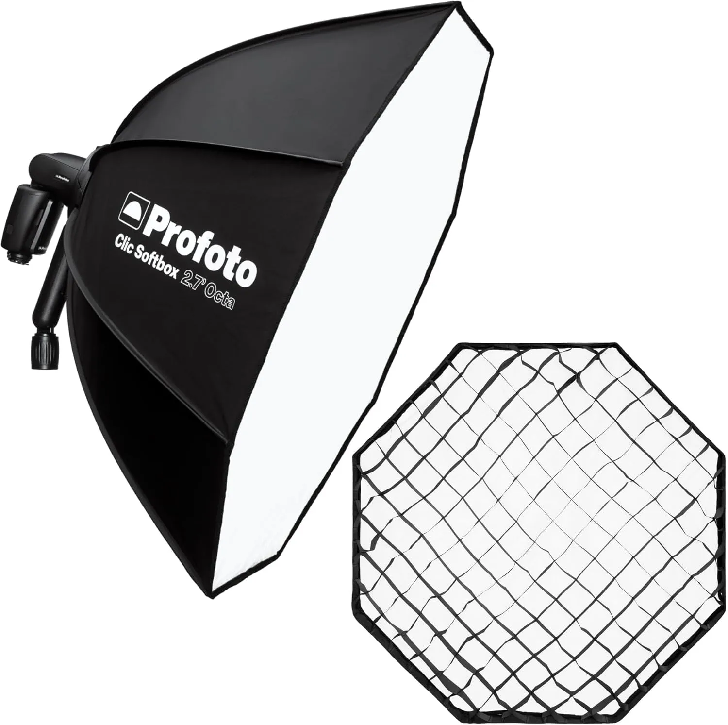 Profoto Clic Softgrid 2.7-Feet Octa for Only Profoto Flashes with LED Modeling Light Bundle with Clic Softbox 2.7-Feet Octa Compatible with Clic Light Shaping Tools (2 Items)