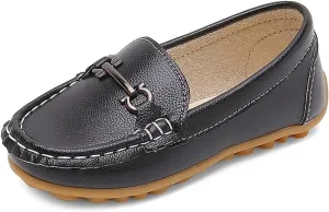 QIETION Toddler Little Kid Boys Girls Soft Slip On Loafers Dress Flat Shoes