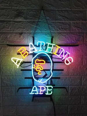Queen Sense 16"x16" A Bathing Ape Neon Sign Light Man Cave Bar Pub Beer Gift Neon Lamp A120ABALV2
