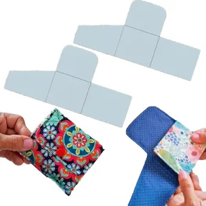 Quick and Easy Pouch Template-Tutorial Included,Acrylic Purses Pocket Handmade Ruler Template,Purses Pocket Handmade Making Template,Template for Sew Coin Purses Storage Bag (9 inches*2)