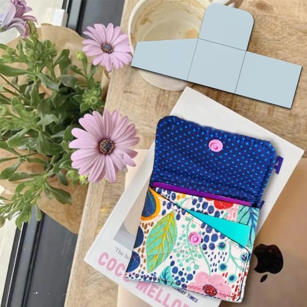 Quick and Easy Pouch Template-Tutorial Included,Acrylic Purses Pocket Handmade Ruler Template,Purses Pocket Handmade Making Template,Template for Sew Coin Purses Storage Bag (9 inches*2)