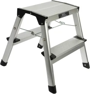 Quick Products QP-FTSS Slim-Profile Easy Folding Two-Step Stool - 200 lbs. Capacity